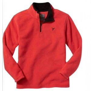 Old Navy Kids Red Fleece 1/4 Zip Pullover Warm Outdoor Hiking Layer Size 8